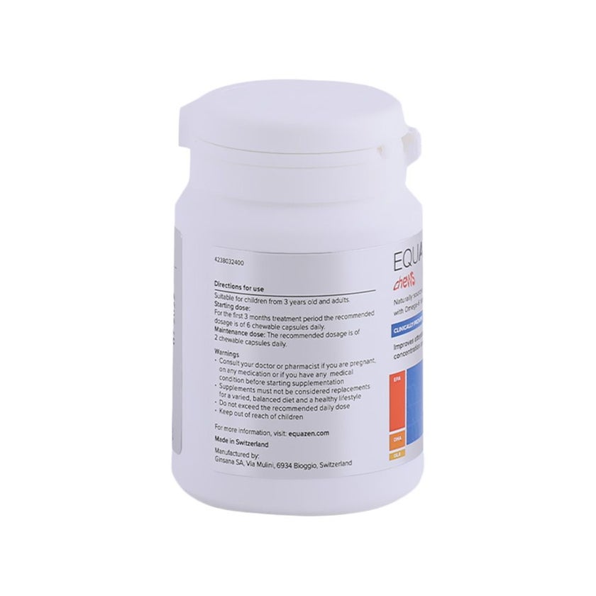 Equazen Omega-3 & Omega-6 Fatty Acids for 3+ Years Chewables, Pack of 60's