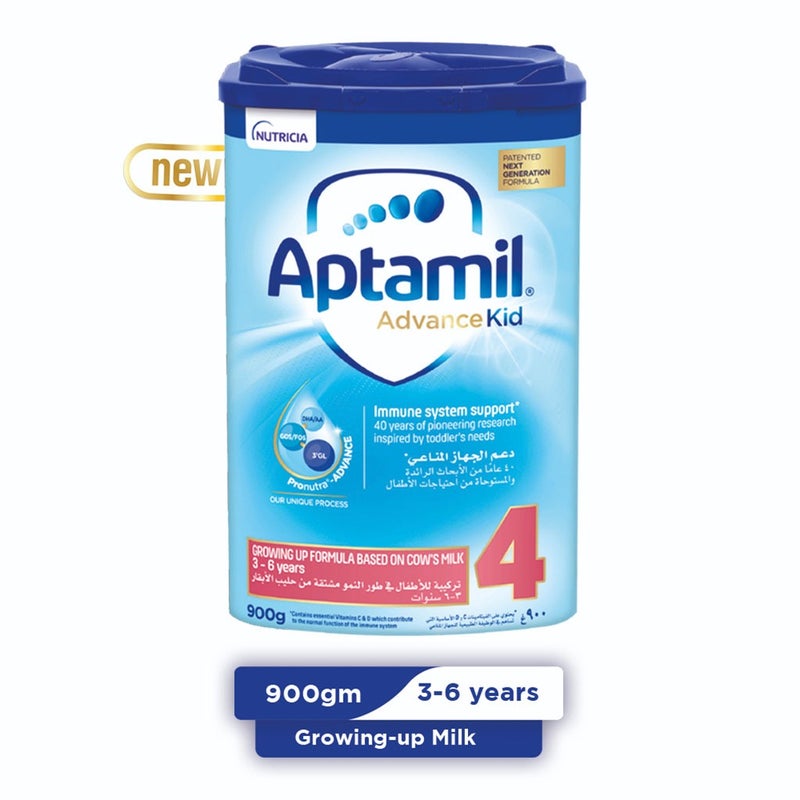 Aptamil Advance Kid Stage 4 Growing Up Children's Milk Formula For 3 To 6 Years 900g