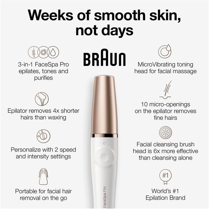 Braun FaceSpa Pro 3-in-1 Epilator 911