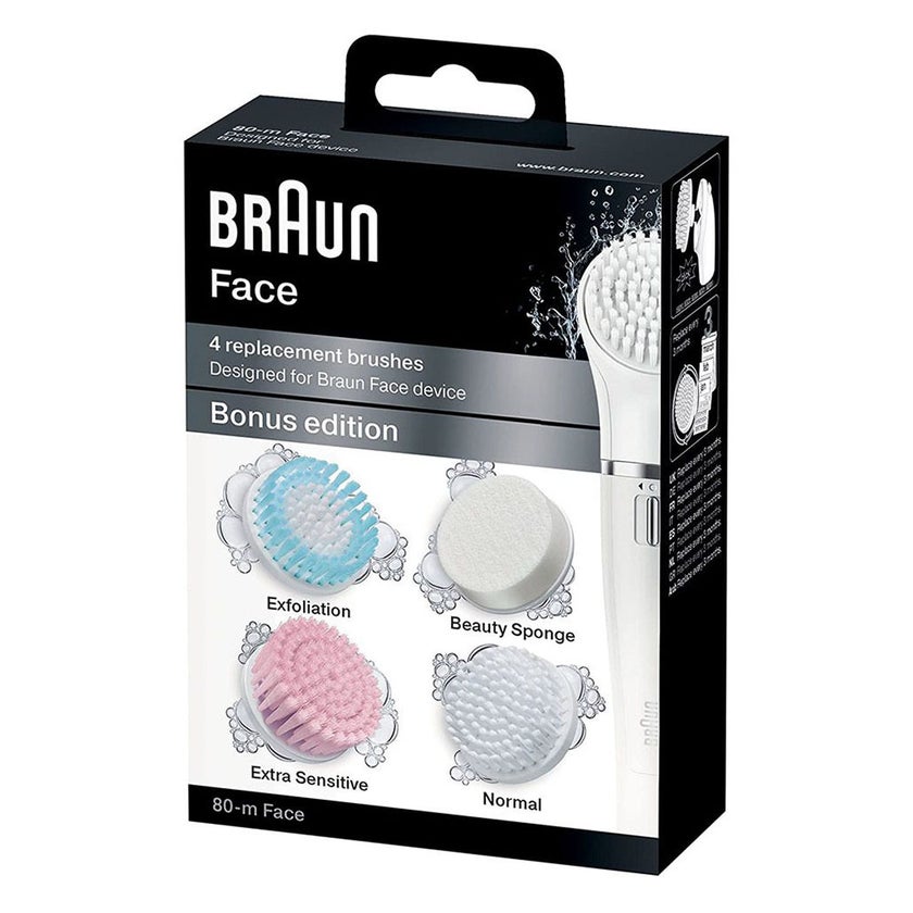 Braun 80-m Replacement Brushes Bonus Edition, Pack of 4's