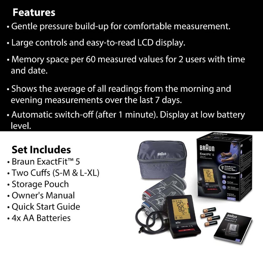 Braun BP-6200  Exactfit 5 Upper Arm BP Monitor