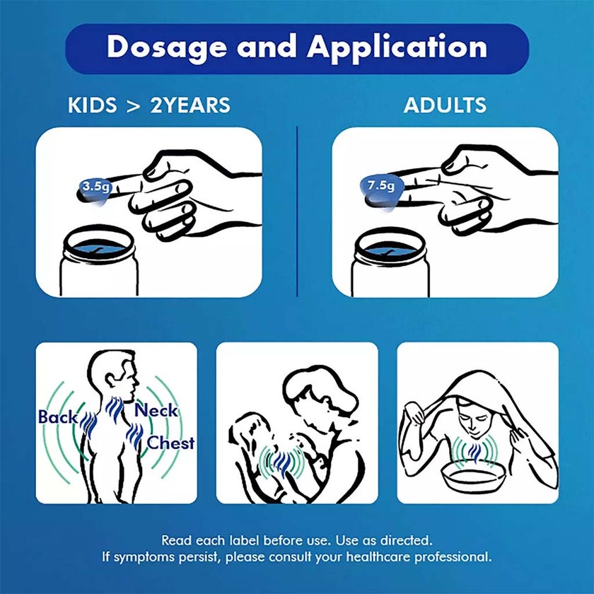 Vicks VapoRub Decongestant Ointment For Cold Relief 50g