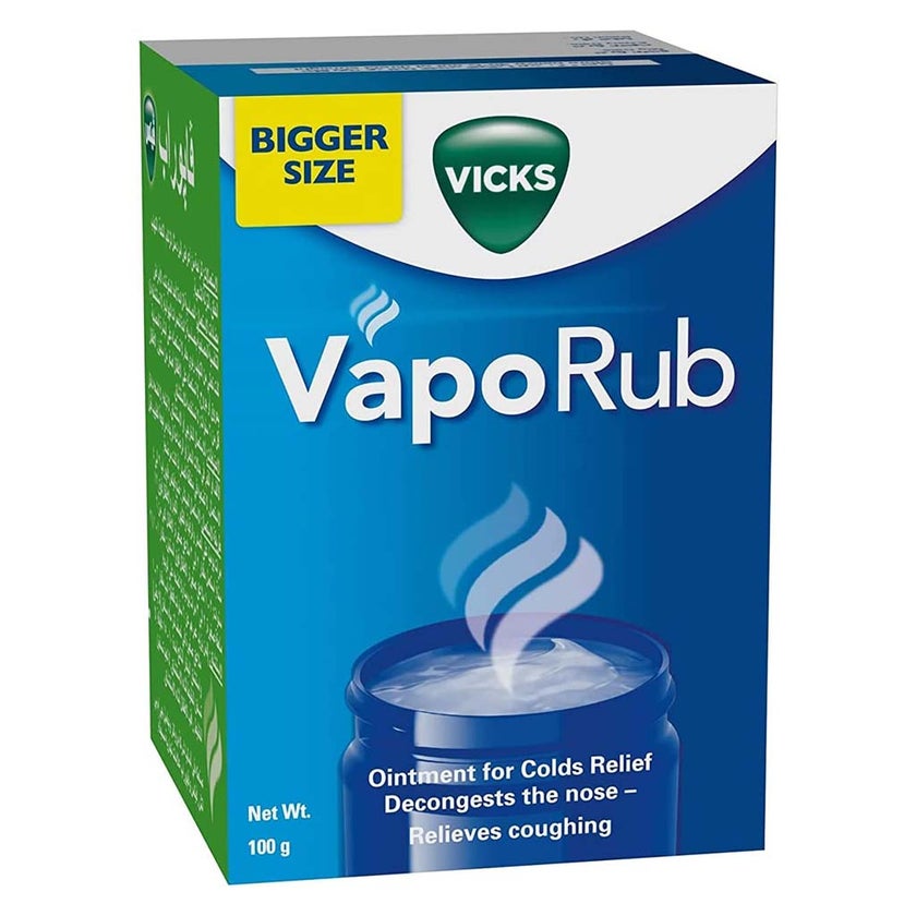 Vicks VapoRub Decongestant Ointment For Cold Relief 100g