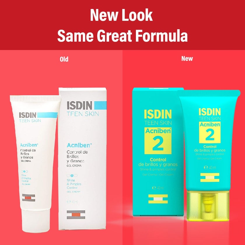 Isdin Teen Skin Acniben Shine And Pimples Control Gel Cream 40ml