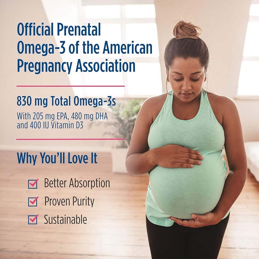 Nordic Naturals Prenatal DHA Omega 3 with Vit D3 Softgels, Pack of 90's