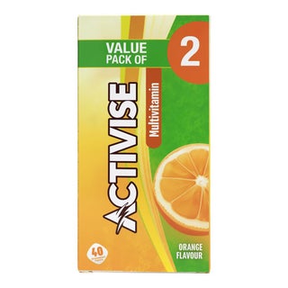 Activise Multivitamins Effervescent Tablets, Orange Flavor, Pack of 20's - 1+1 PROMO Pack