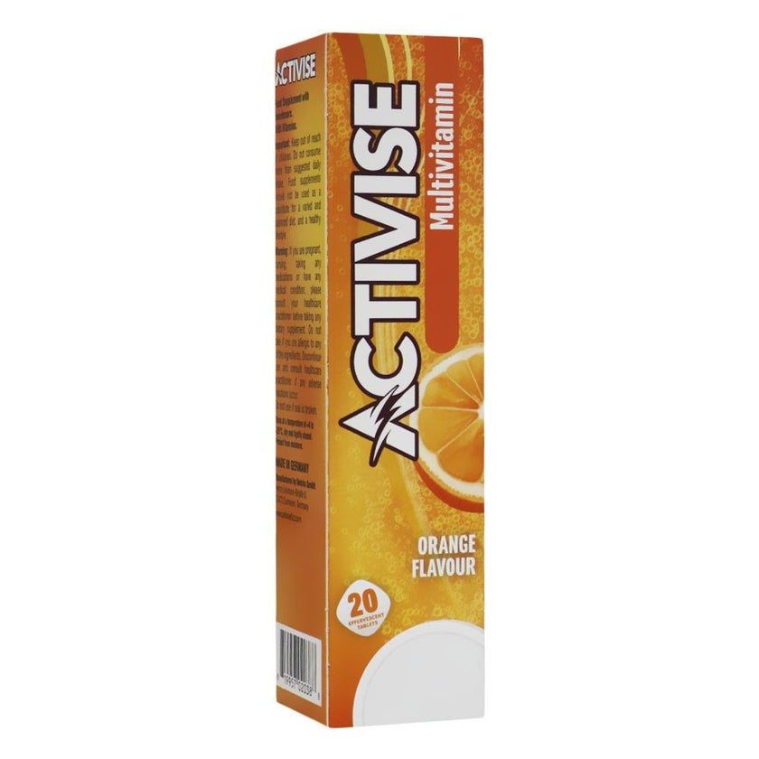 Activise Multivitamins Effervescent Tablets, Orange Flavor, Pack of 20's - 1+1 PROMO Pack