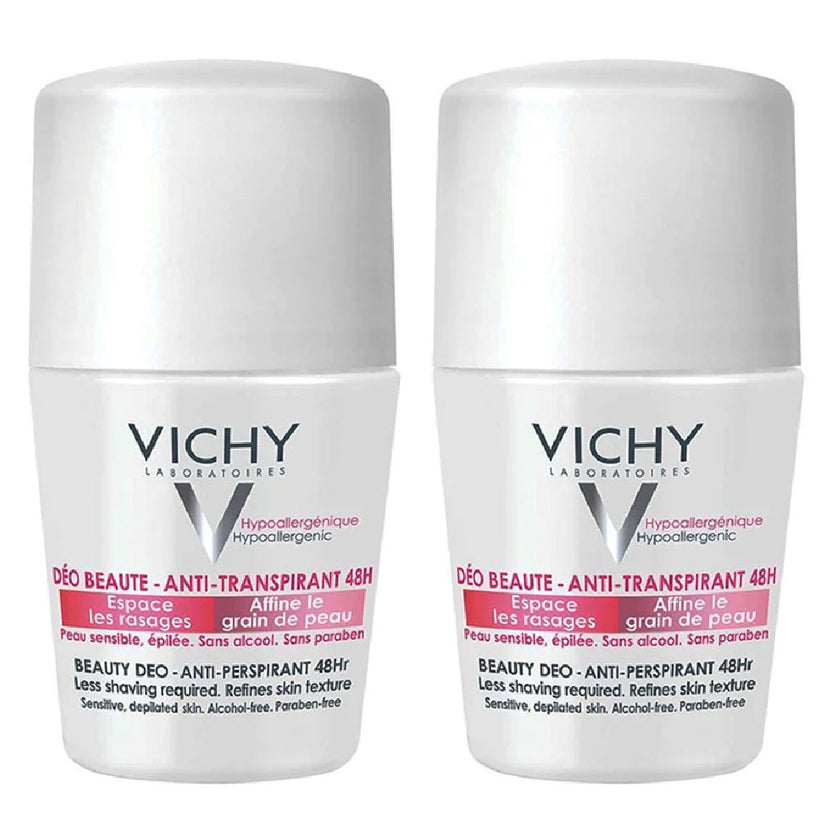 Vichy Anti Perspirant Beauty Deo Roll-On For Women 50ml, Promo Pack