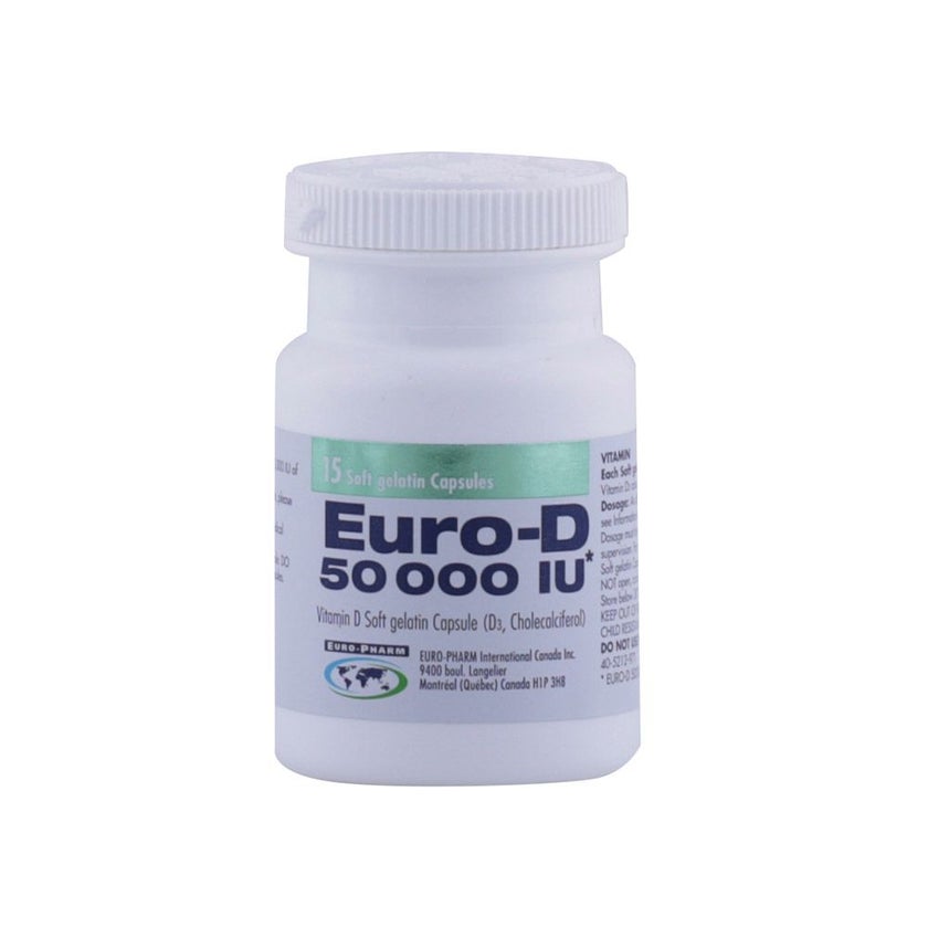 Euro D 50,000IU Capsules, Pack of 15's