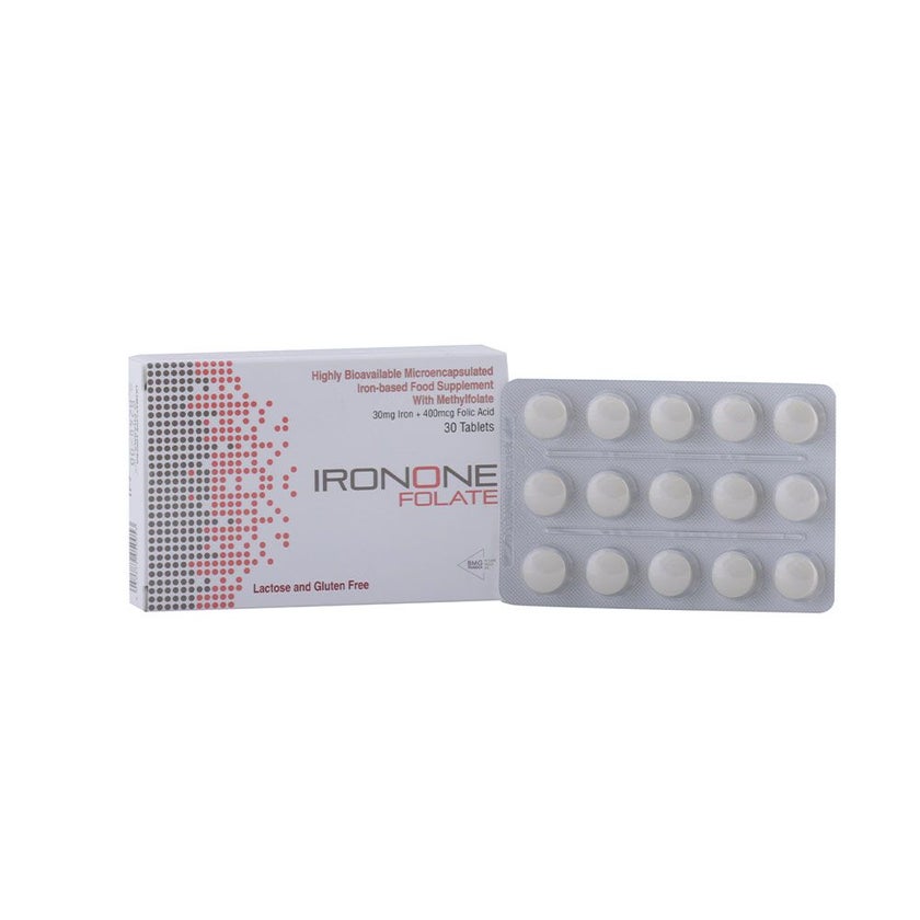 Ironone Folate Iron And Folic Acid Tablets, Pack of 30's