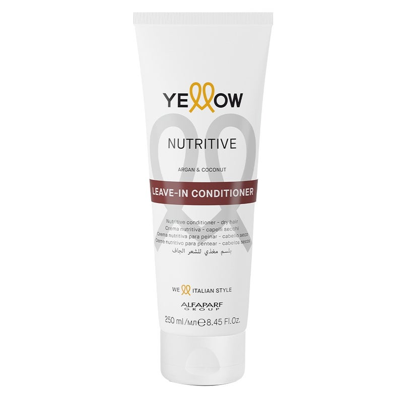 Alfaparf Yellow Nutritive Nourishing Leave-In Conditioner With Argan Oil & Coconut Oil For Dry Hair 250ml 
