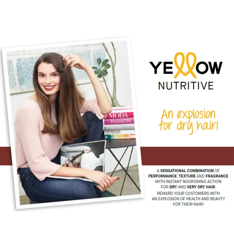 Alfaparf Yellow Nutritive Nourishing Leave-In Conditioner With Argan Oil & Coconut Oil For Dry Hair 250ml 