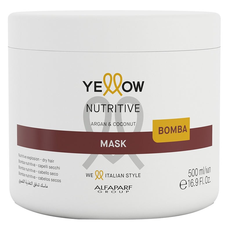 Alfaparf Yellow Nutritive Argan & Coconut Hair Nourishing Mask For Dry Hair 500ml