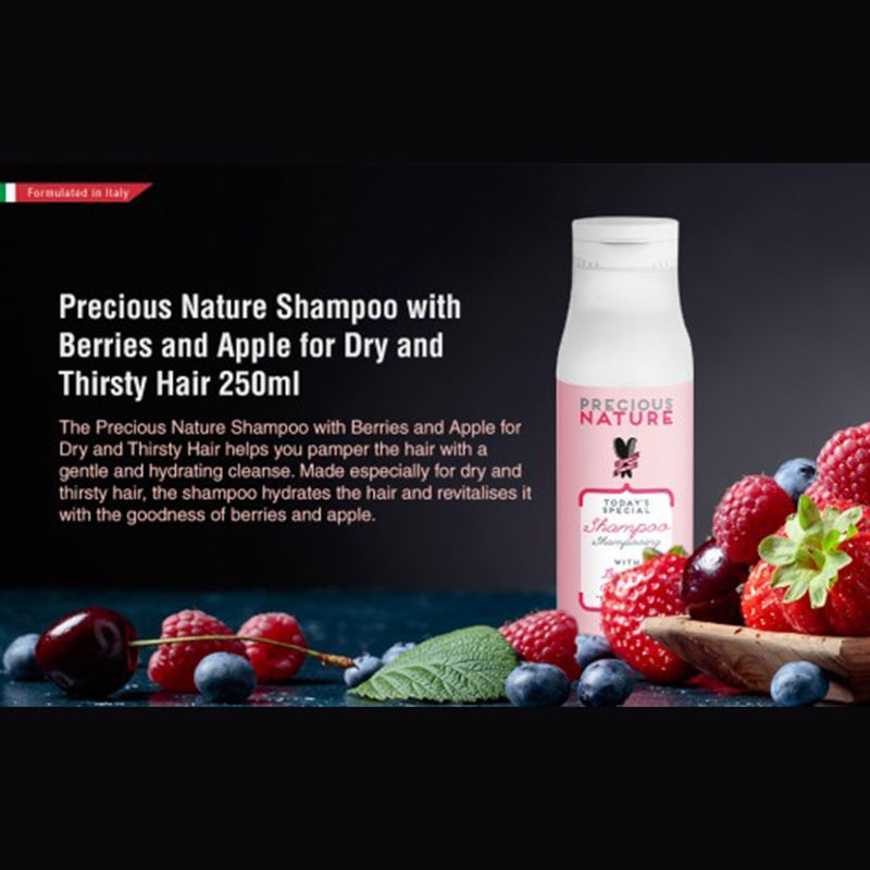 Alfaparf Precious Nature Thirsty Hair Shampoo With Berries & Apple For Dry & Dull Hair 250ml