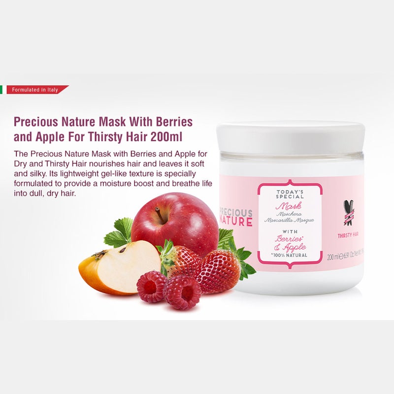 Alfaparf Precious Nature Thirsty Hair Mask With Berries & Apple For Manageable, Soft Hair 200ml