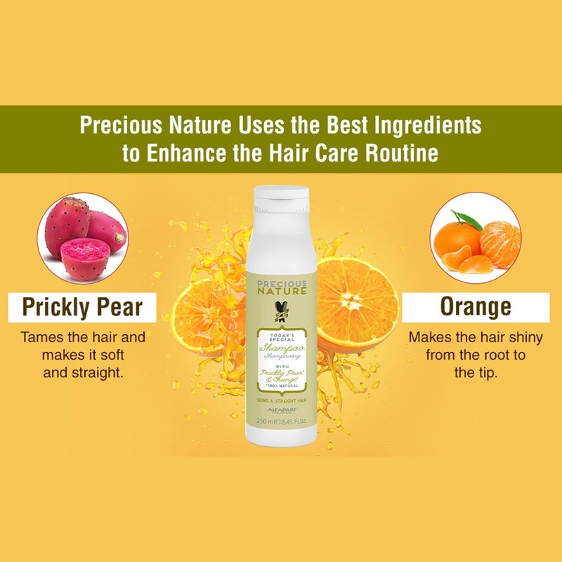 Alfaparf Precious Nature Shampoo With Prickly Pear & Orange For Long & Straight Hair 250ml