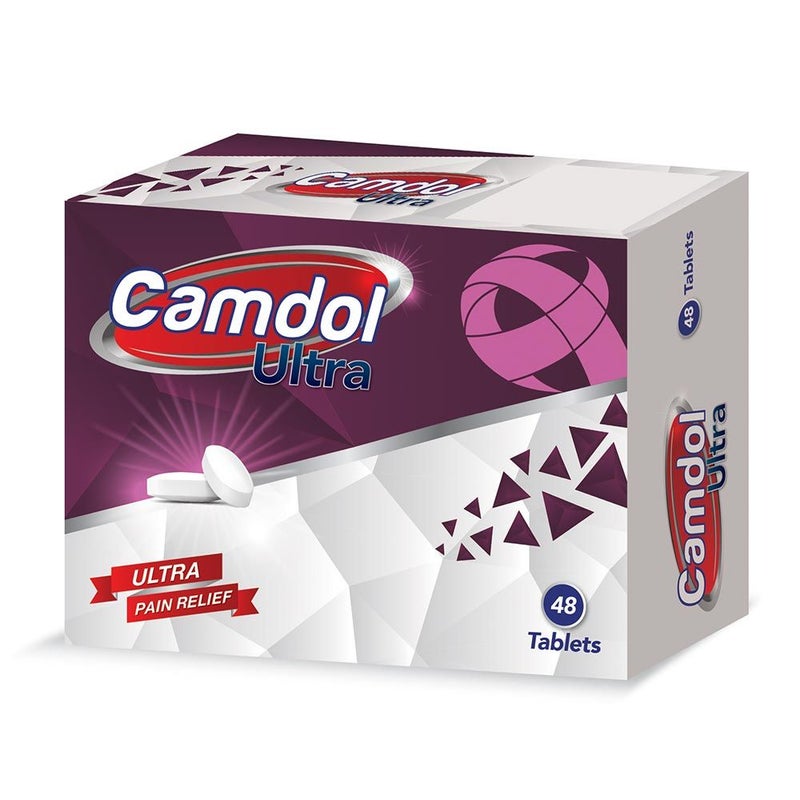 Camdol Ultra Paracetamol 500mg and Caffiene 65mg Pain Relief Tablets, Pack of 48's