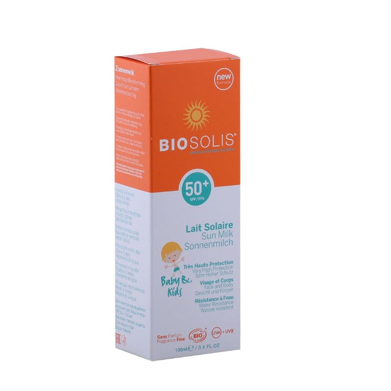 Biosolis Baby And Kids Sun Milk SPF50+ Cream 100 mL