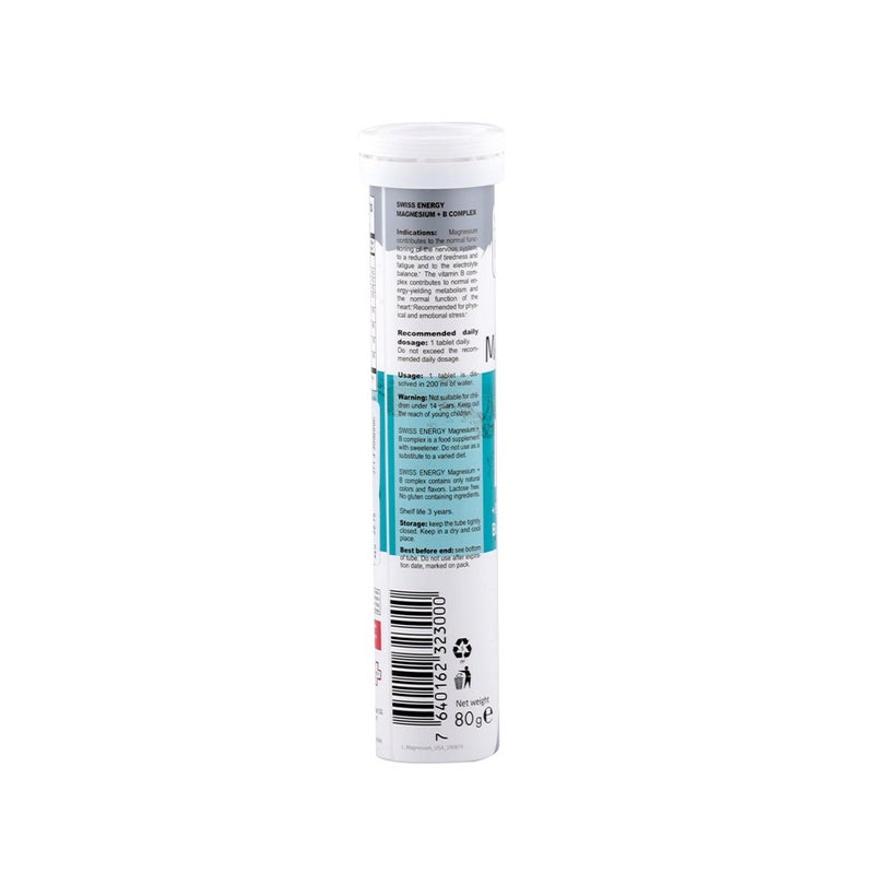 Swiss Energy Magnesium And Vitamin B Complex Effervescent Tablets 20's