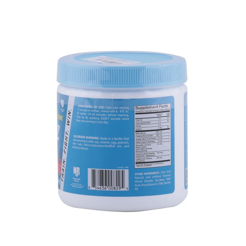 Muscle Rulz Jet Rulz Xtreme Intensive Pre Workout Formula Fruit Punch 30 Servings -180g