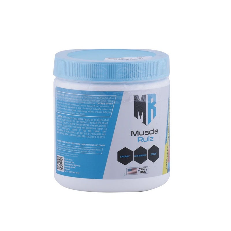 Muscle Rulz Jet Rulz Xtreme Intensive Pre Workout Formula Fruit Punch 30 Servings -180g