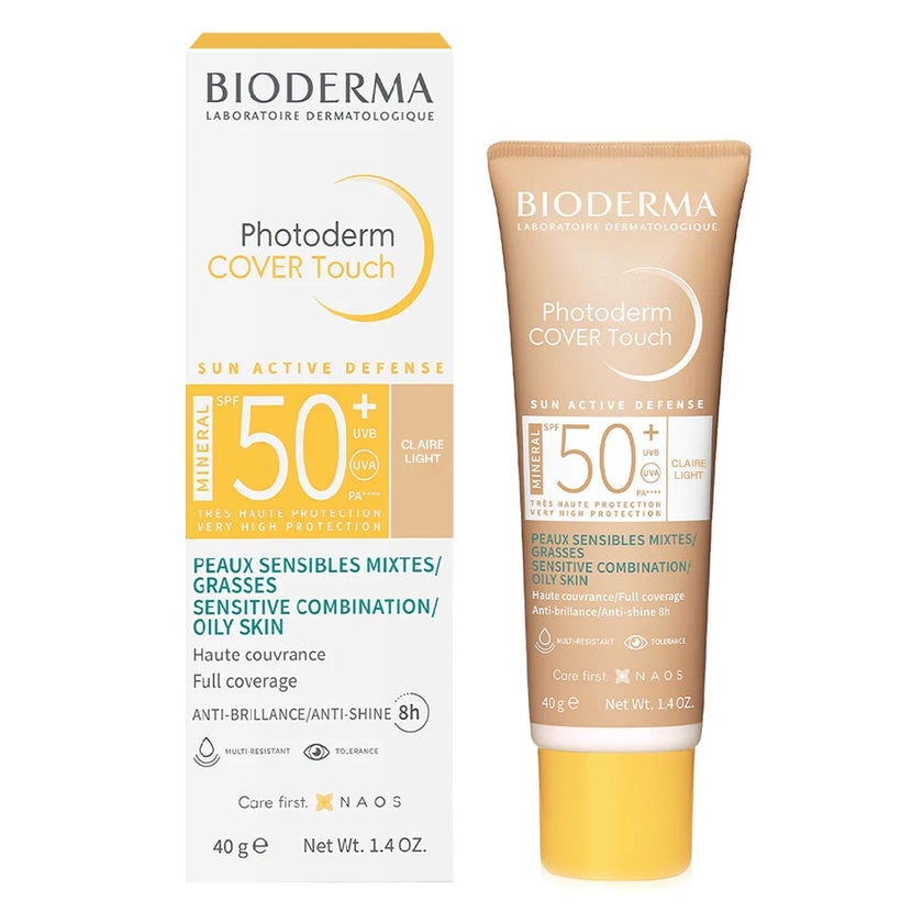 Bioderma Photoderm Cover Touch SPF50+ High Coverage Mineral Sunscreen Light Tinted 40ml