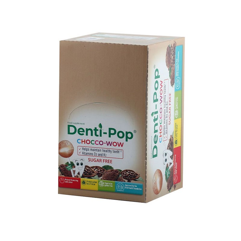 Denti-Pop Xylitol Sugar Free Lollipop Choco-Wow 40's