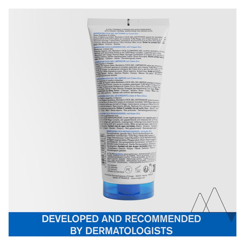 Uriage Bariederm-CICA Cleansing Gel With Copper & Zinc 200ml