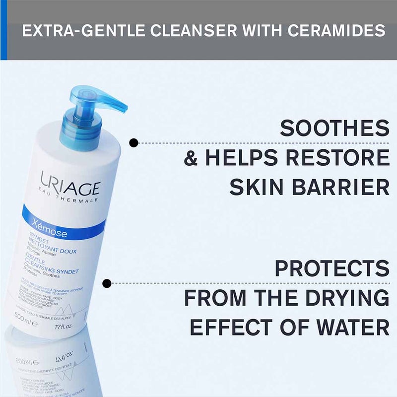 Uriage Xemose Soap-Free Gentle Cleansing Syndet For Very Dry & Atopic Skin 500ml