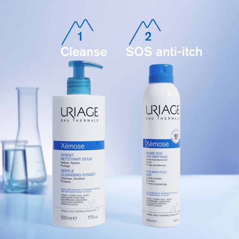 Uriage Xemose Soap-Free Gentle Cleansing Syndet For Very Dry & Atopic Skin 500ml