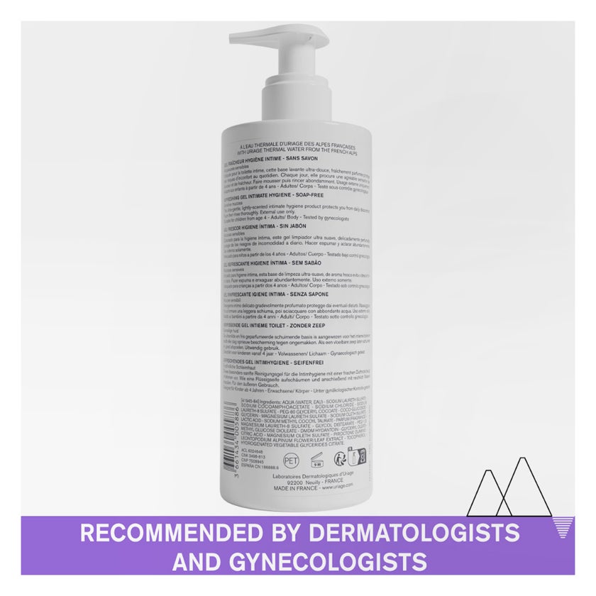 Uriage Gyn-Phy Refreshing Intimate Hygiene Cleansing Gel 500ml