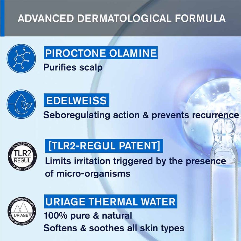 Uriage DS Hair Soft Balancing Shampoo For All Hair Types 200ml 