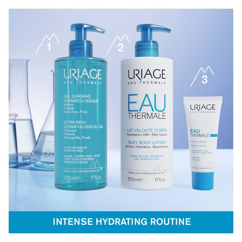 Uriage Extra-Rich Dermatological Cleansing Gel For Face & Body 500ml