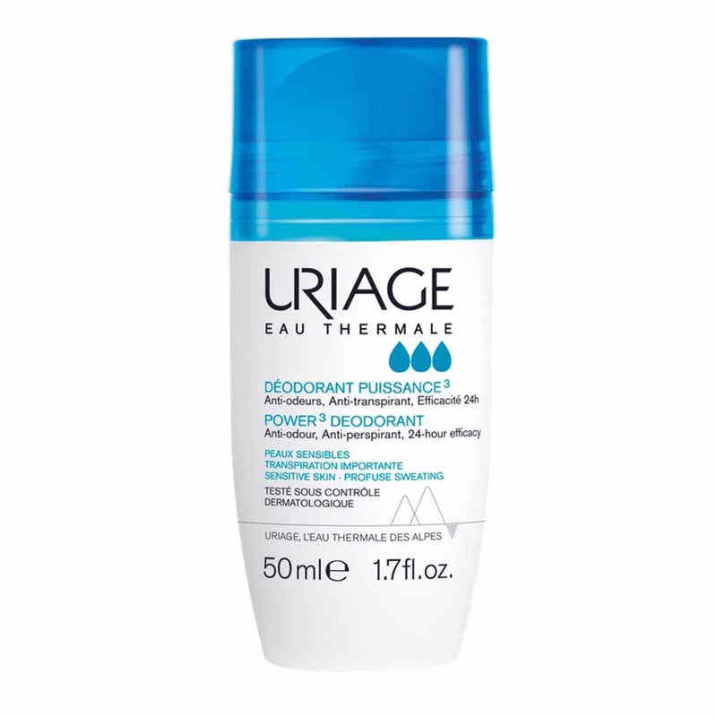 Uriage Power-3 Antiperspirant 24 Hours Fresh Deodorant Roll On 50ml