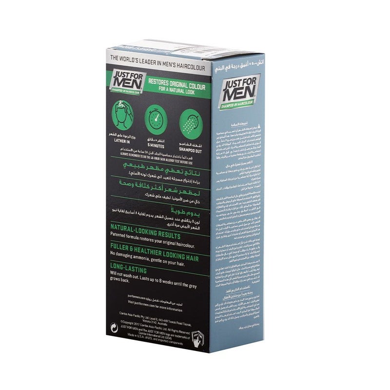 Just For Men Shampoo-In Hair Color Darkest Brown H-50