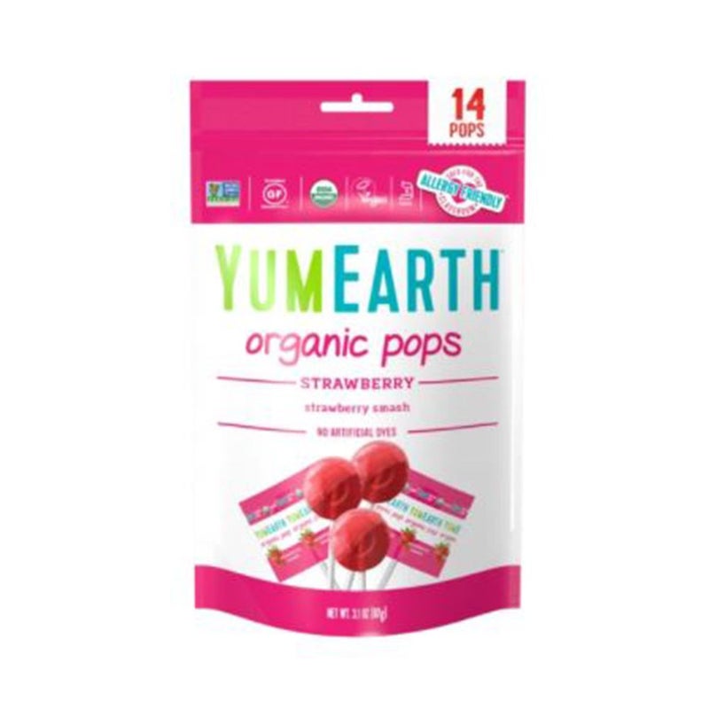 Yum Earth Organic Pops Strawberry 87 g 14's