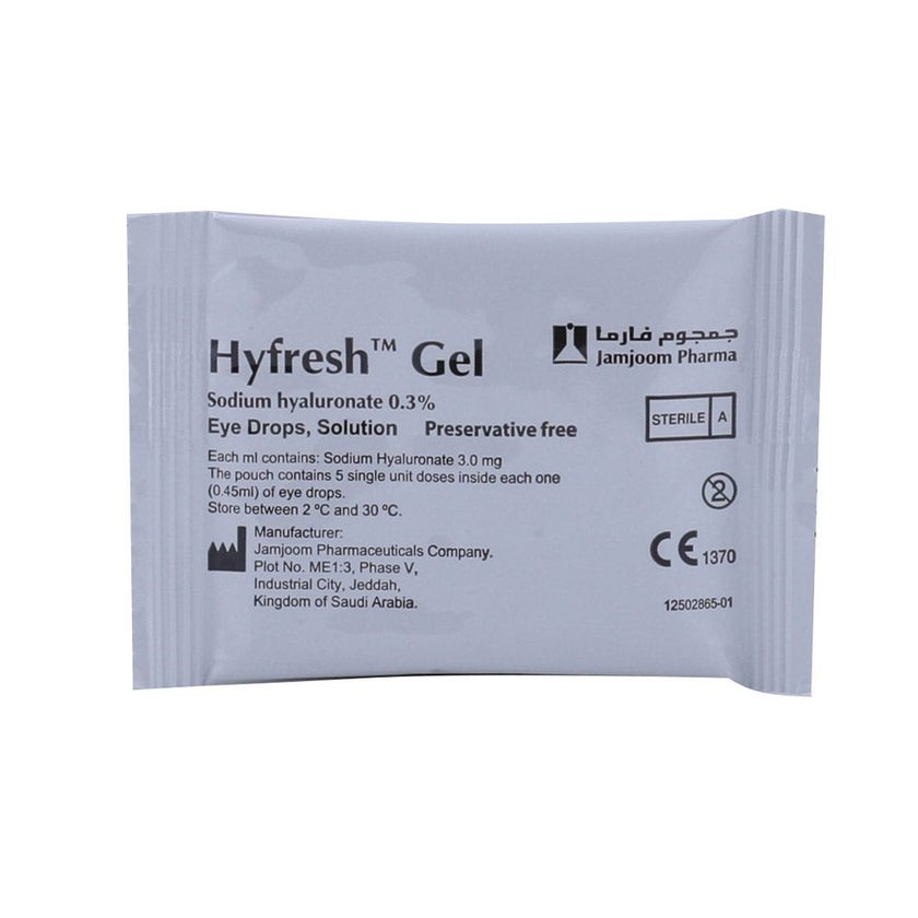 Hyfresh Gel 3mg/ml Sodium Hyaluronate Eye Gel 0.45ml, Pack of 20's