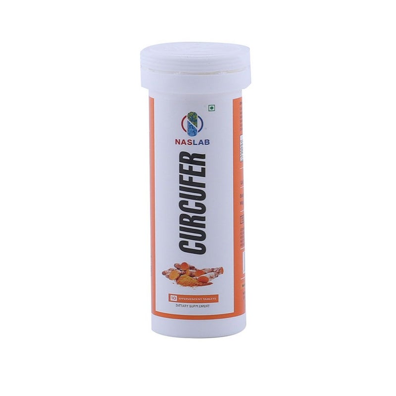 NasLab Curcufer 100 mg Effervescent Tablet 10's
