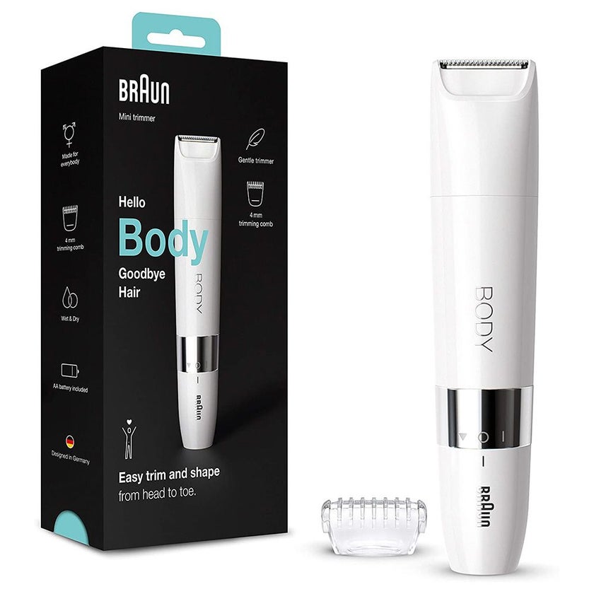 Braun Hello Body Goodbye Hair Mini Trimmer White BS1000