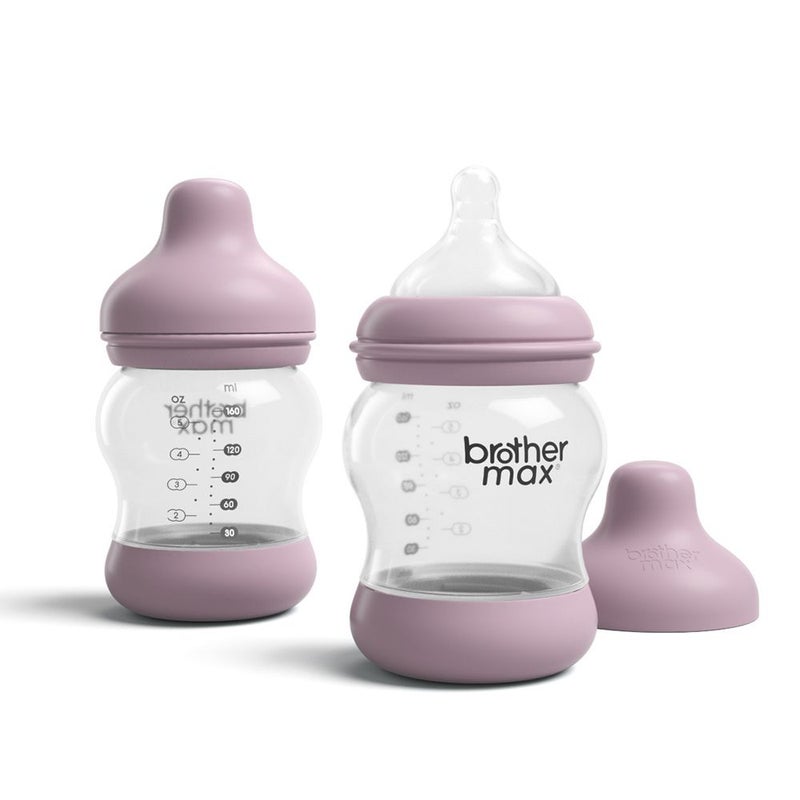 Brother Max PP Anti-Colic Feeding Bottle 0-3 Months Pink 160 mL 2's BM1072P