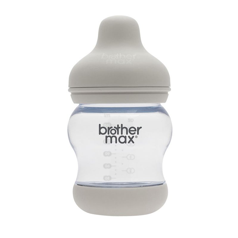 Brother Max PP Anti-Colic Feeding Bottle 0-3 Months Grey 160 mL 1's BM107G