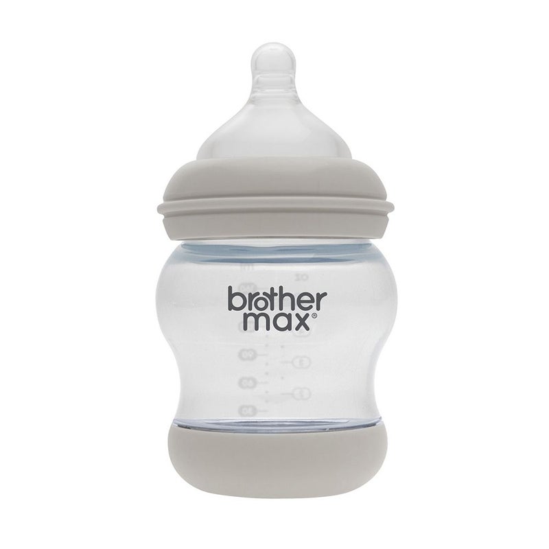 Brother Max PP Anti-Colic Feeding Bottle 0-3 Months Grey 160 mL 1's BM107G