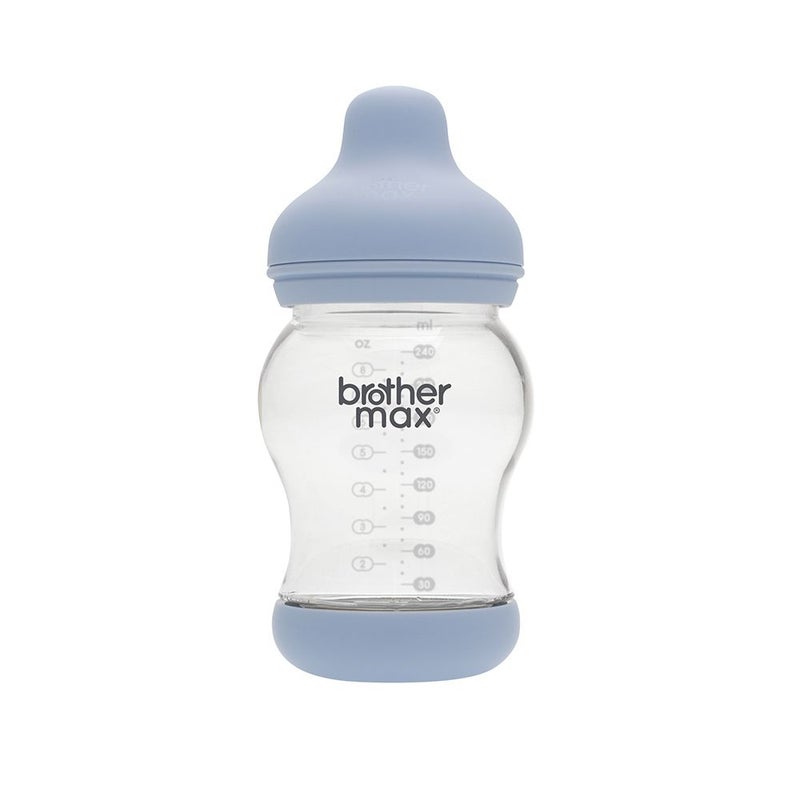 Brother Max PP Anti-Colic Feeding Bottle 3-6 Months Blue 240 mL 1's BM108B