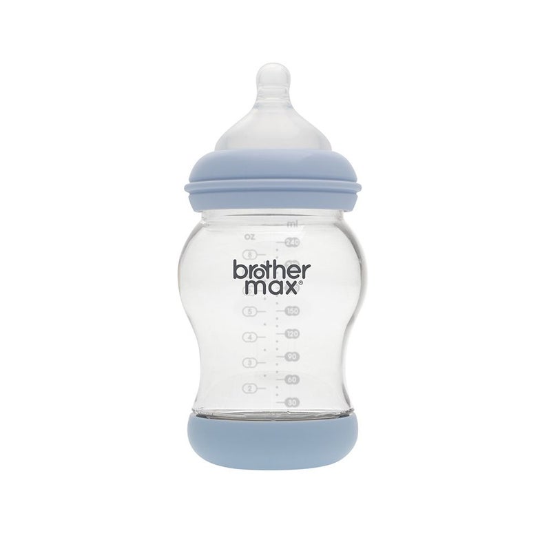 Brother Max PP Anti-Colic Feeding Bottle 3-6 Months Blue 240 mL 1's BM108B