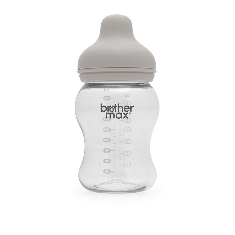 Brother Max PP Extra Wide Neck Bottle 3-6 Months Grey 240 mL 1's BM110G
