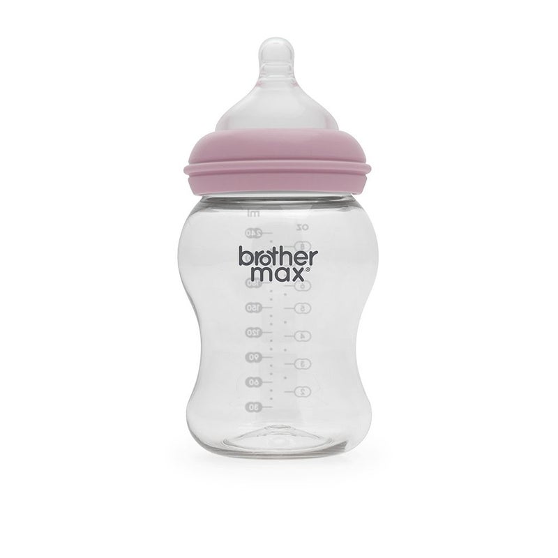 Brother Max PP Extra Wide Neck Bottle 3-6 Months Pink 240 mL 1's BM110P