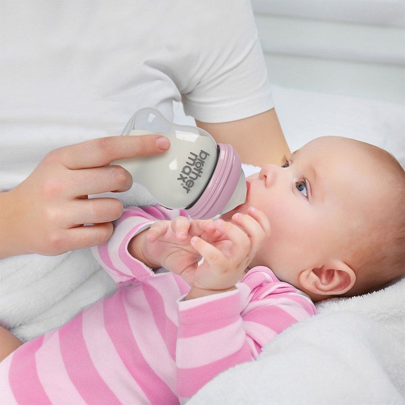 Brother Max PP Extra Wide Neck Bottle 3-6 Months Pink 240 mL 1's BM110P