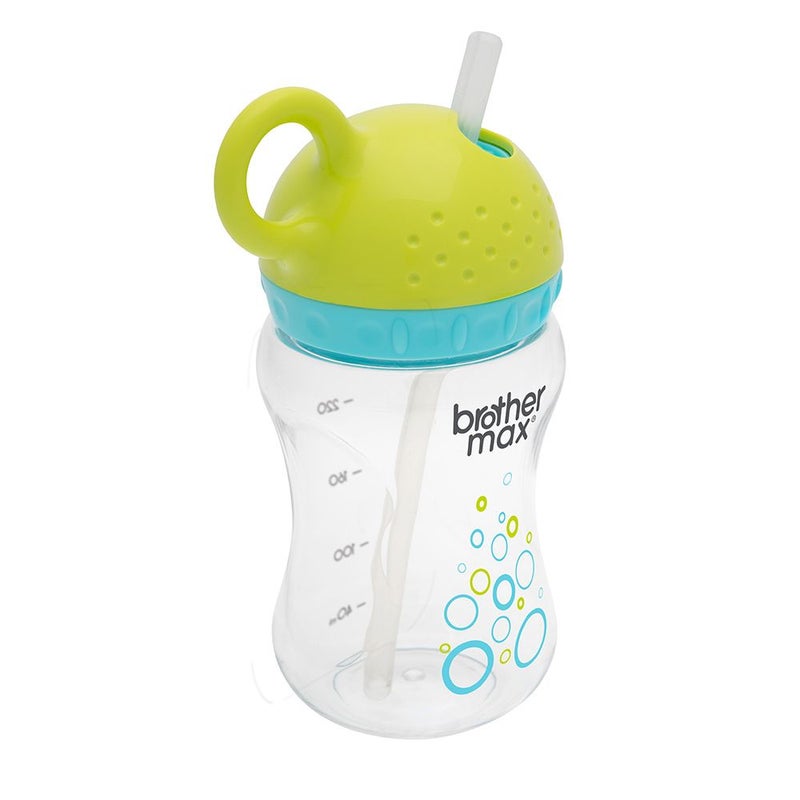 Brother Max Twister Straw Cup 6+ Months Blue-Green 280 mL 1's BM208BG