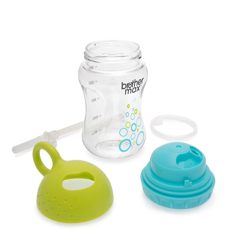 Brother Max Twister Straw Cup 6+ Months Blue-Green 280 mL 1's BM208BG