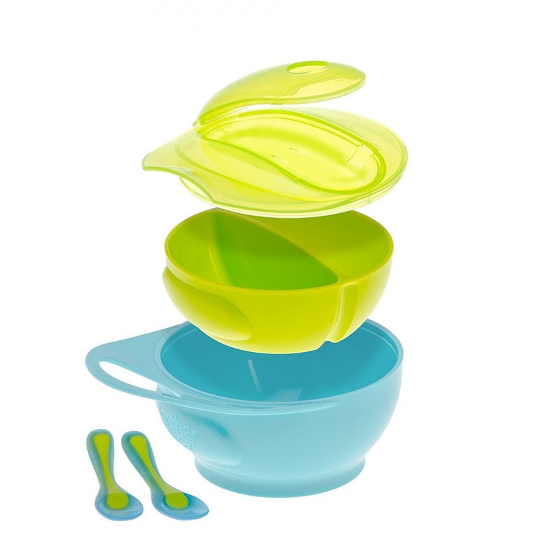 Brother Max Easy Hold Weaning Bowl Set 4+ Months Blue-Green BM304BG